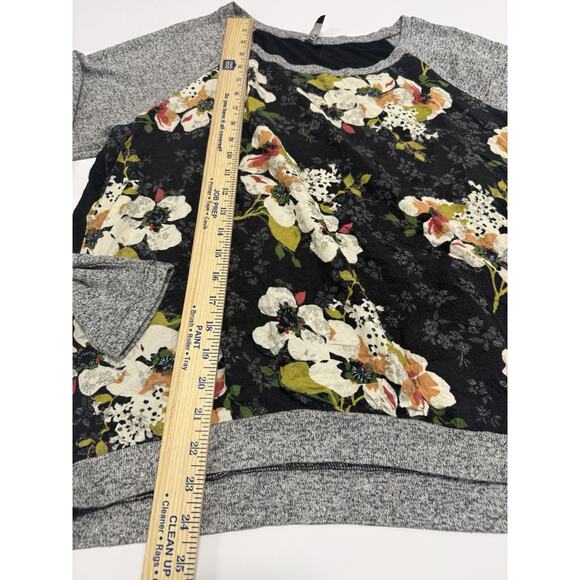 Kut From The Kloth Long Raglan Sleeve Floral Top Blouse Size XXL - Picture 2 of 7